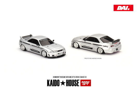 Kaido House x Mini GT 1:64 KHMG097 NISSAN SKYLINE GT-R (R33) DAI33 V1 Open Box