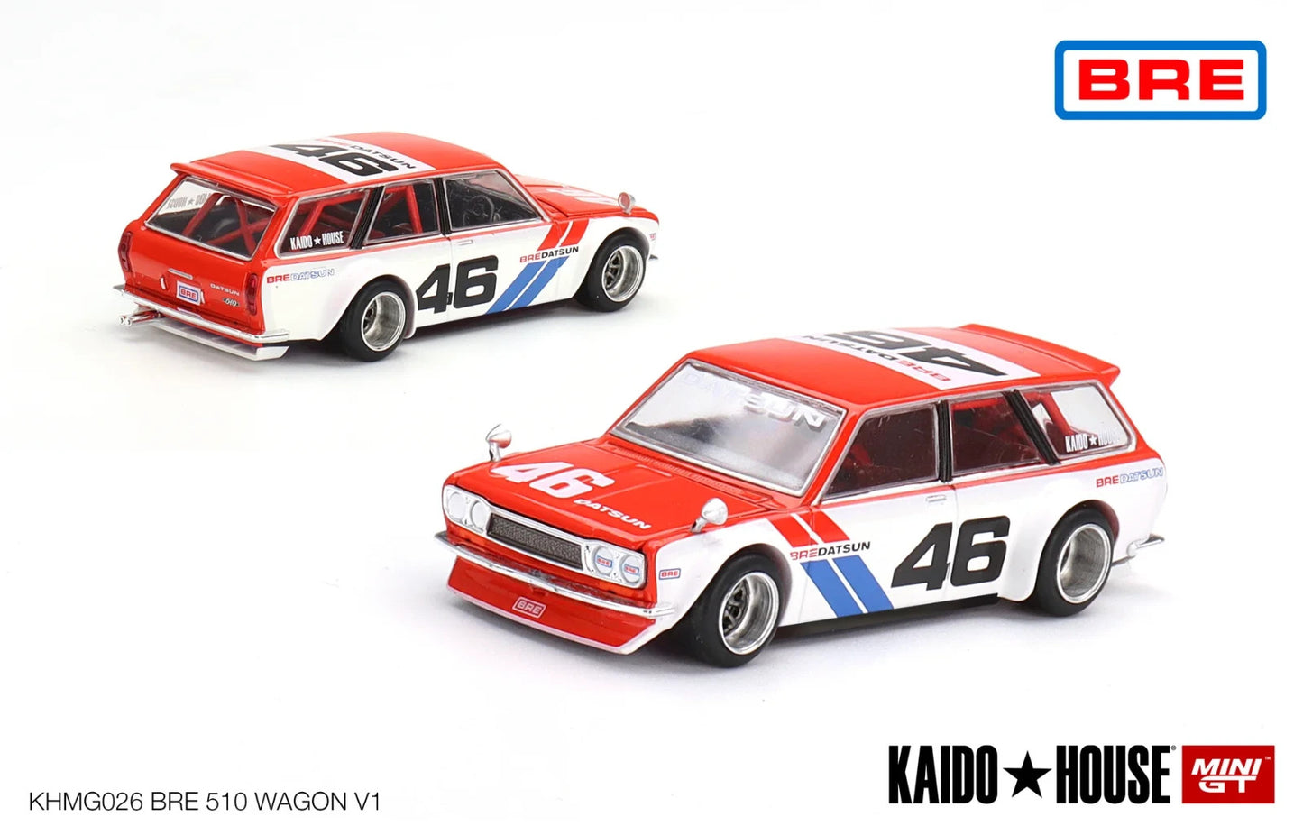 Kaido House x Mini GT 1:64 Datsun 510 Wagon V1 BRE KHMG026 Open Box