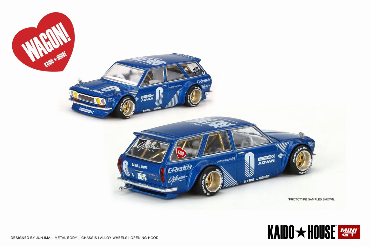 Kaido House x Mini GT 1:64 Datsun 510 Pro Street Anniversary KHMG011 Open Box