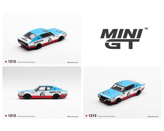Mini GT 1:64 Nissan Skyline Kenmeri Liberty Walk Nissan Racing ’75 concept MGT01212-BL
