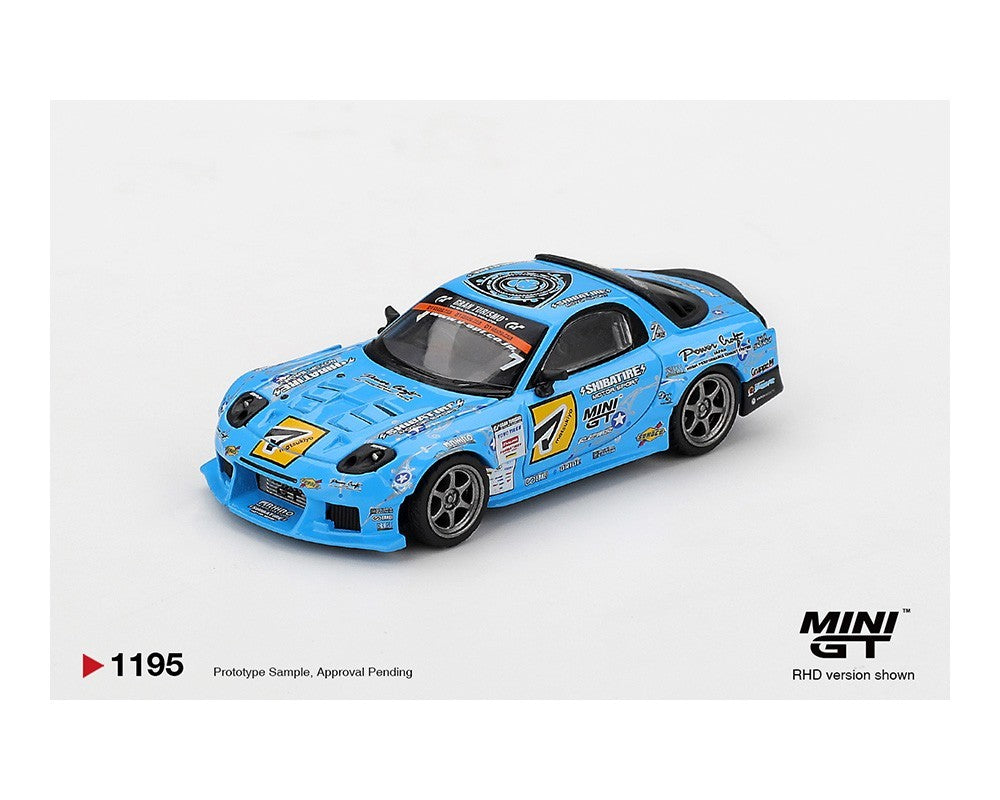 Mini GT 1:64 Mazda RX-7 RE-Amemiya 2025 D1GP – Blue MGT01195-BL