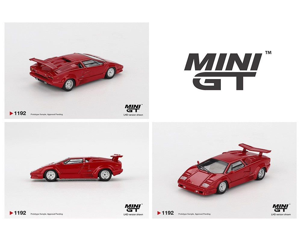 Mini GT 1:64 Lamborghini Countach 25th Anniversary – Red MGT01192-BL