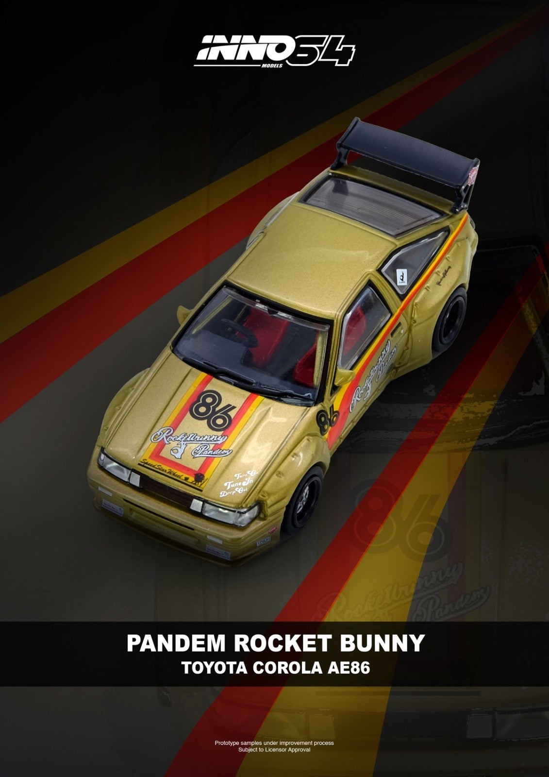 INNO64 1:64 PANDEM ROCKET BUNNY AE86 Levin IN64-AE86P-GLD
