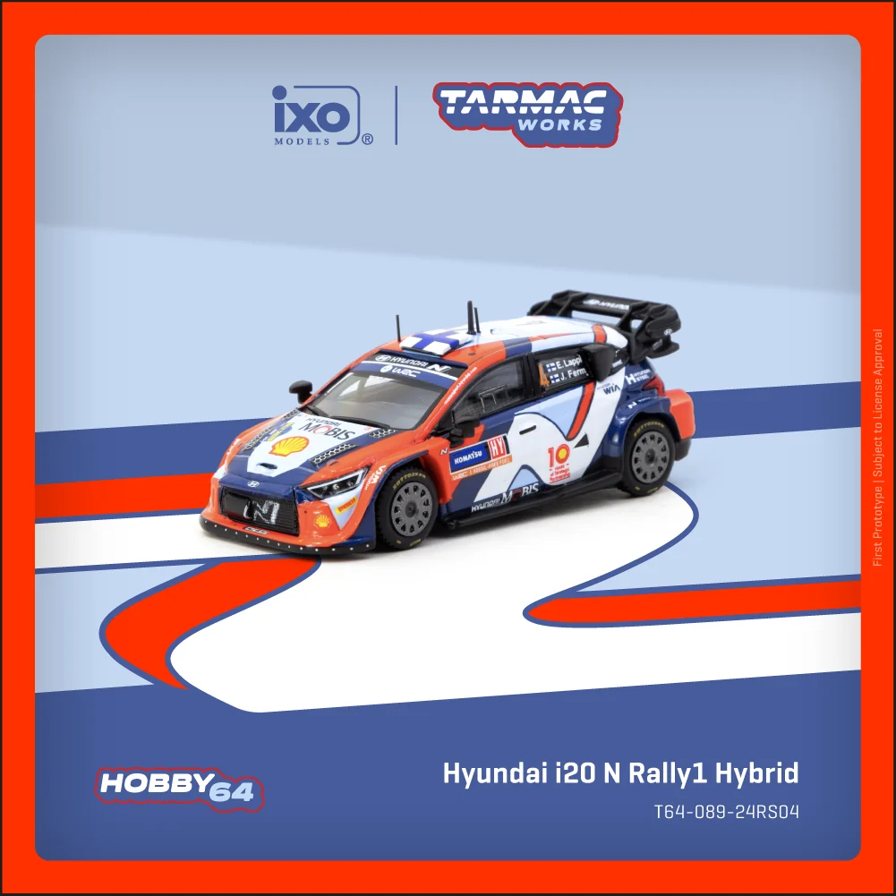 TARMAC WORKS HOBBY64 Hyundai i20 N Rally1 Hybrid Rally Sweden T64-089-24RS04