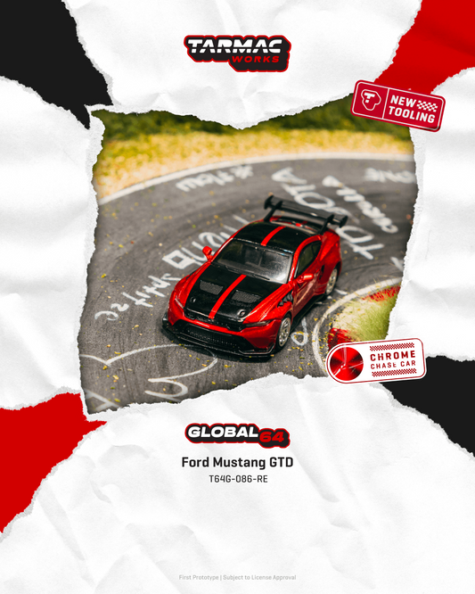 TARMAC GLOBAL64 1:64 Ford Mustang GTD Red T64G-086-RE