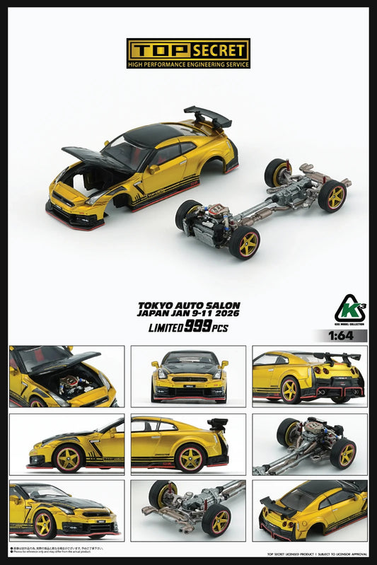 BMC K3 Top Secret R35 GT-R GOLD with Carbon Bonnet (TAS Tokyo 2026 Limited)