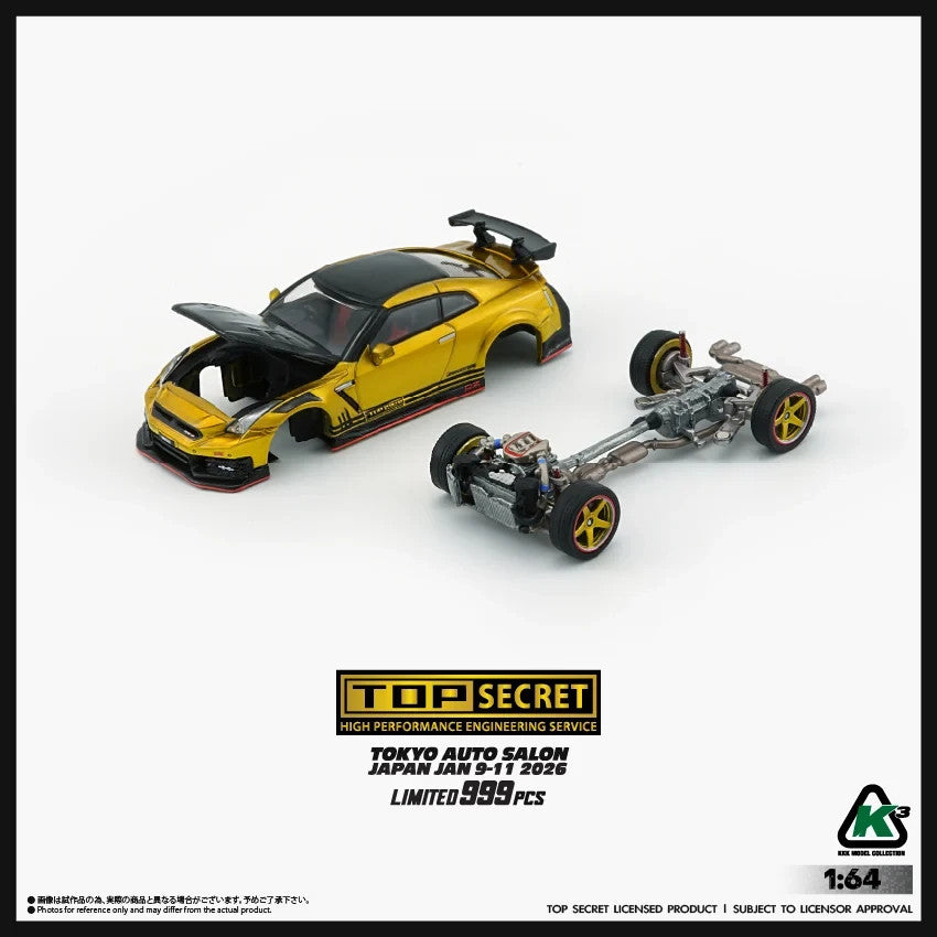 BMC K3 Top Secret R35 GT-R GOLD with Carbon Bonnet (TAS Tokyo 2026 Limited)