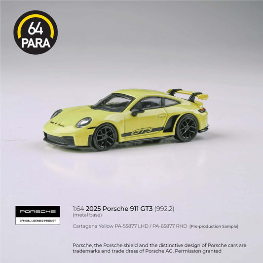 PARA64 1:64 2025 Porsche 911 GT3 (992.2) Cartagena Yellow LHD PA-55877