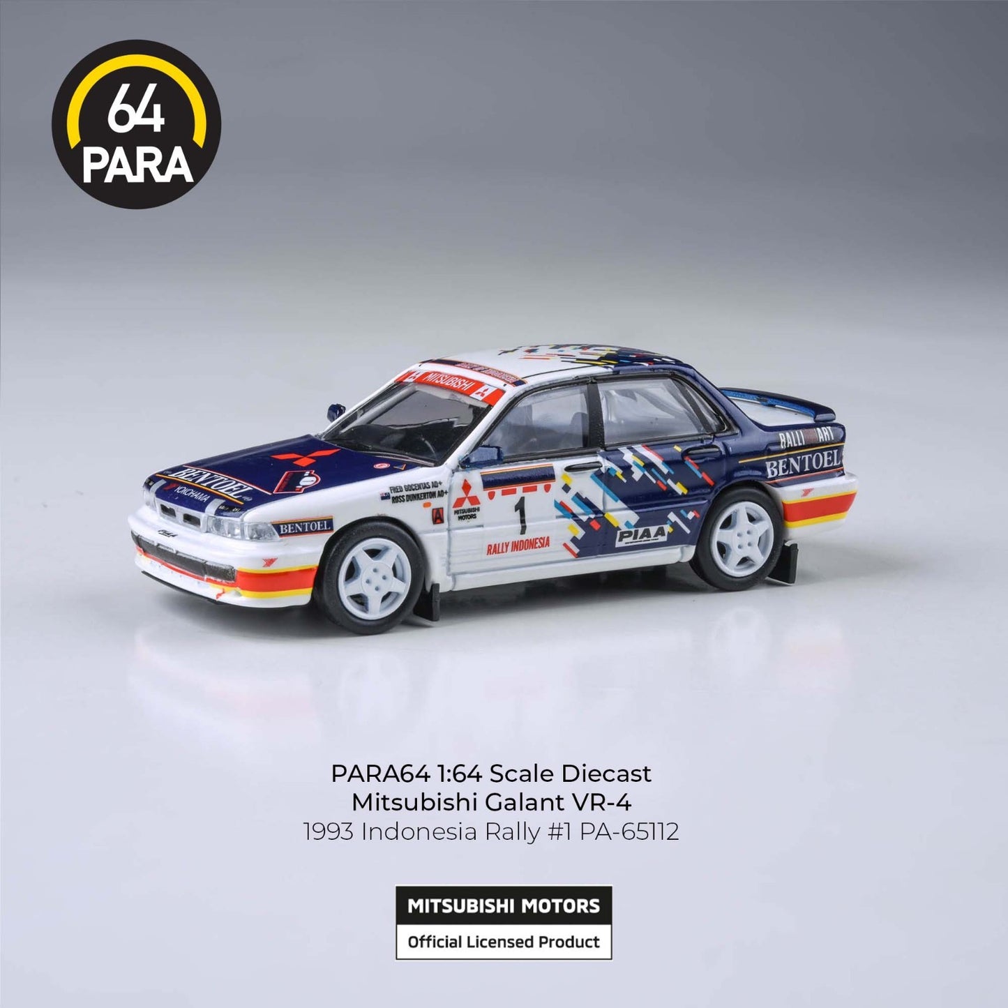 PARA64 1:64 Mitsubishi Galant VR-4 1993 Indonesia Rally RHD PA-65112