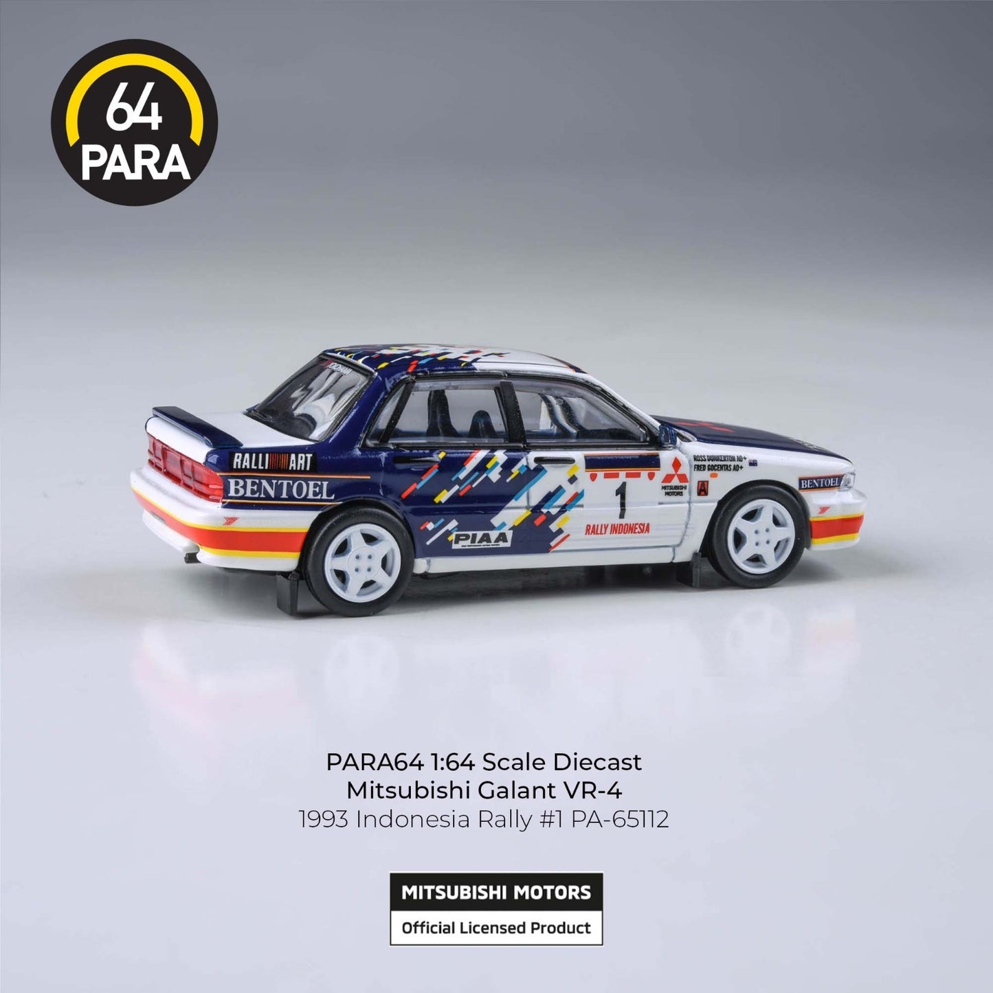 PARA64 1:64 Mitsubishi Galant VR-4 1993 Indonesia Rally RHD PA-65112