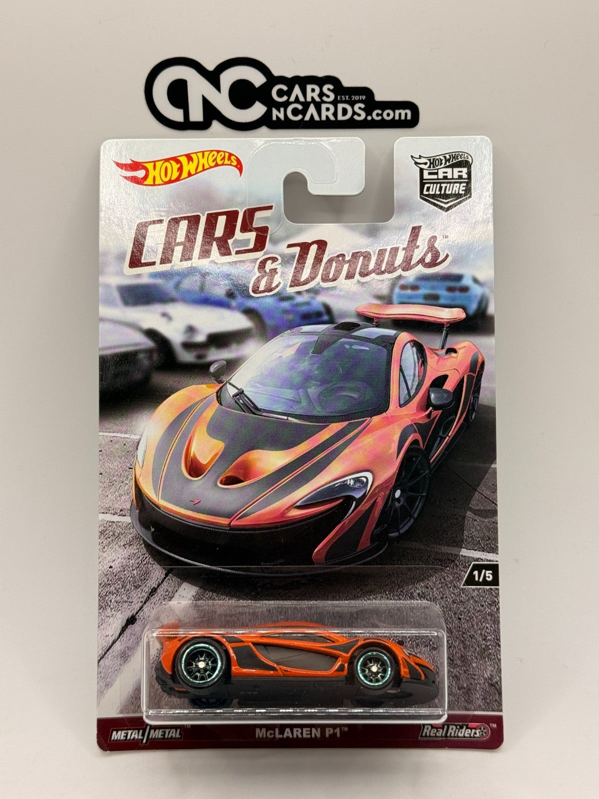 2016 Hot Wheels Premium Cars & Donuts 1/5 McLaren P1 Orange With Protector