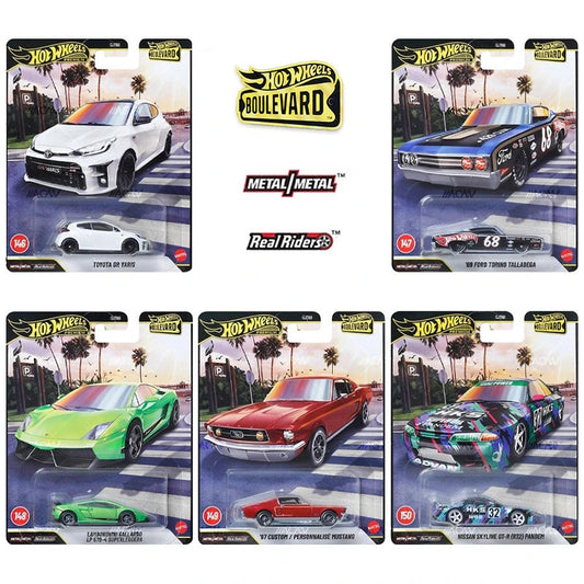 2025 Hot Wheels Premium Mix 2 Boulevard 146-150 Set of 5 Cars (R32/Lamborghini)