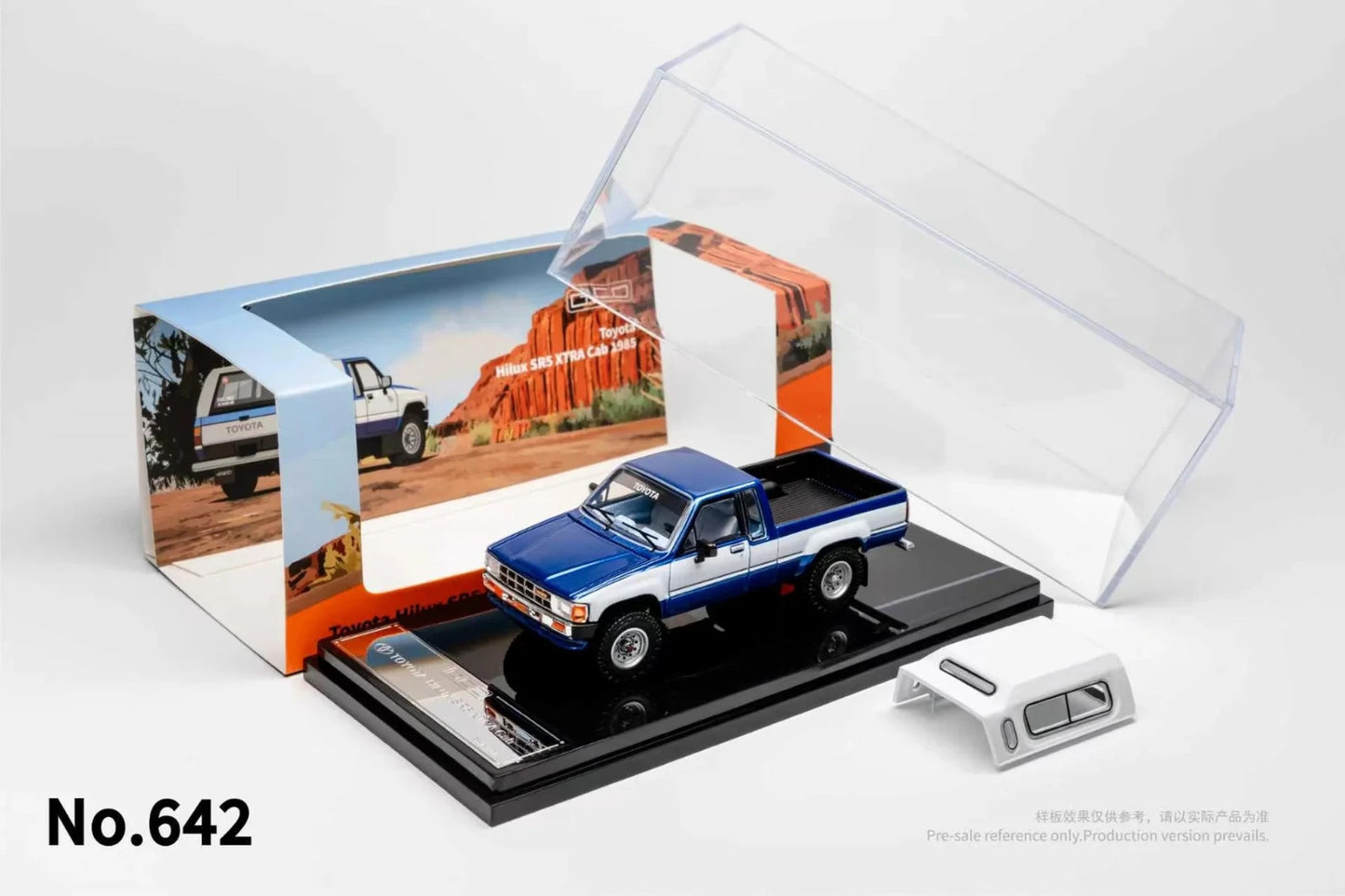 GCD 1:64 Toyota Hilux SR5 XTRA Cab 1985 (LHD) Blue KS-087-641