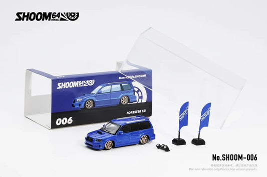 SHOOM64 1:64 Subaru Forester STi (SG) 2005 BLUE (LHD) SHOOM-093-006