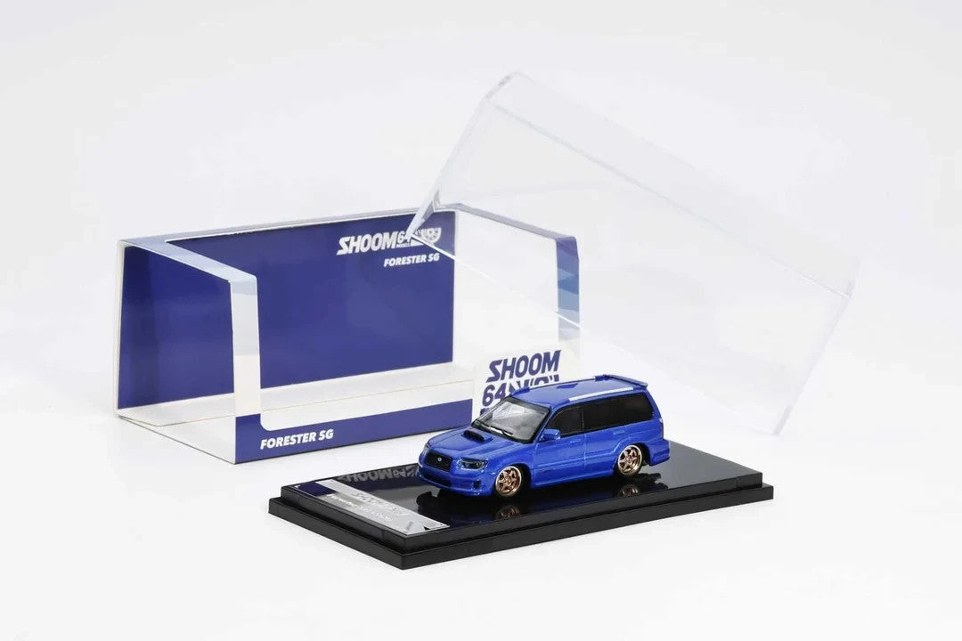SHOOM64 1:64 Subaru Forester STi (SG) 2005 BLUE (LHD) SHOOM-093-006