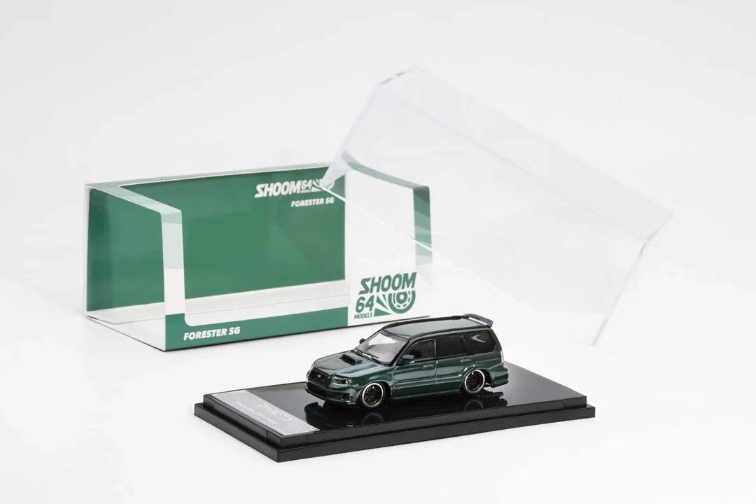 SHOOM64 1:64 Subaru Forester STi (SG) 2005 Green (LHD) SHOOM-093-009