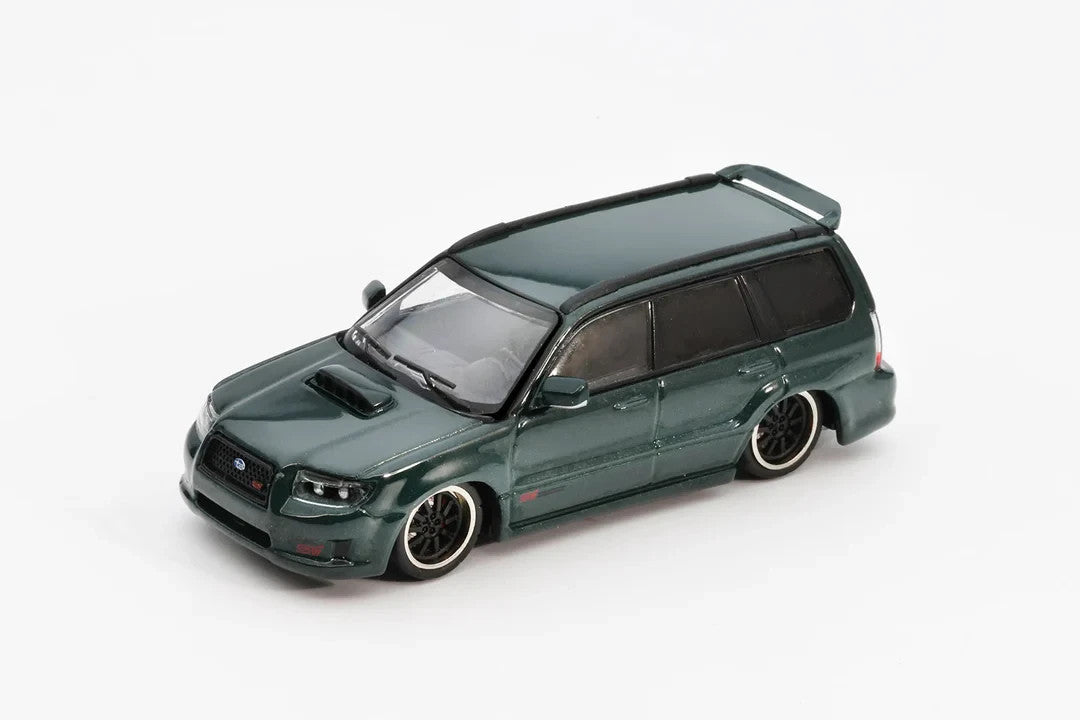 SHOOM64 1:64 Subaru Forester STi (SG) 2005 Green (LHD) SHOOM-093-009
