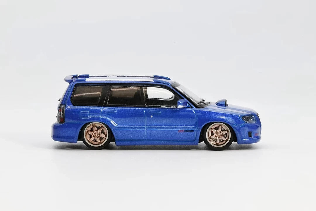 SHOOM64 1:64 Subaru Forester STi (SG) 2005 BLUE (LHD) SHOOM-093-006