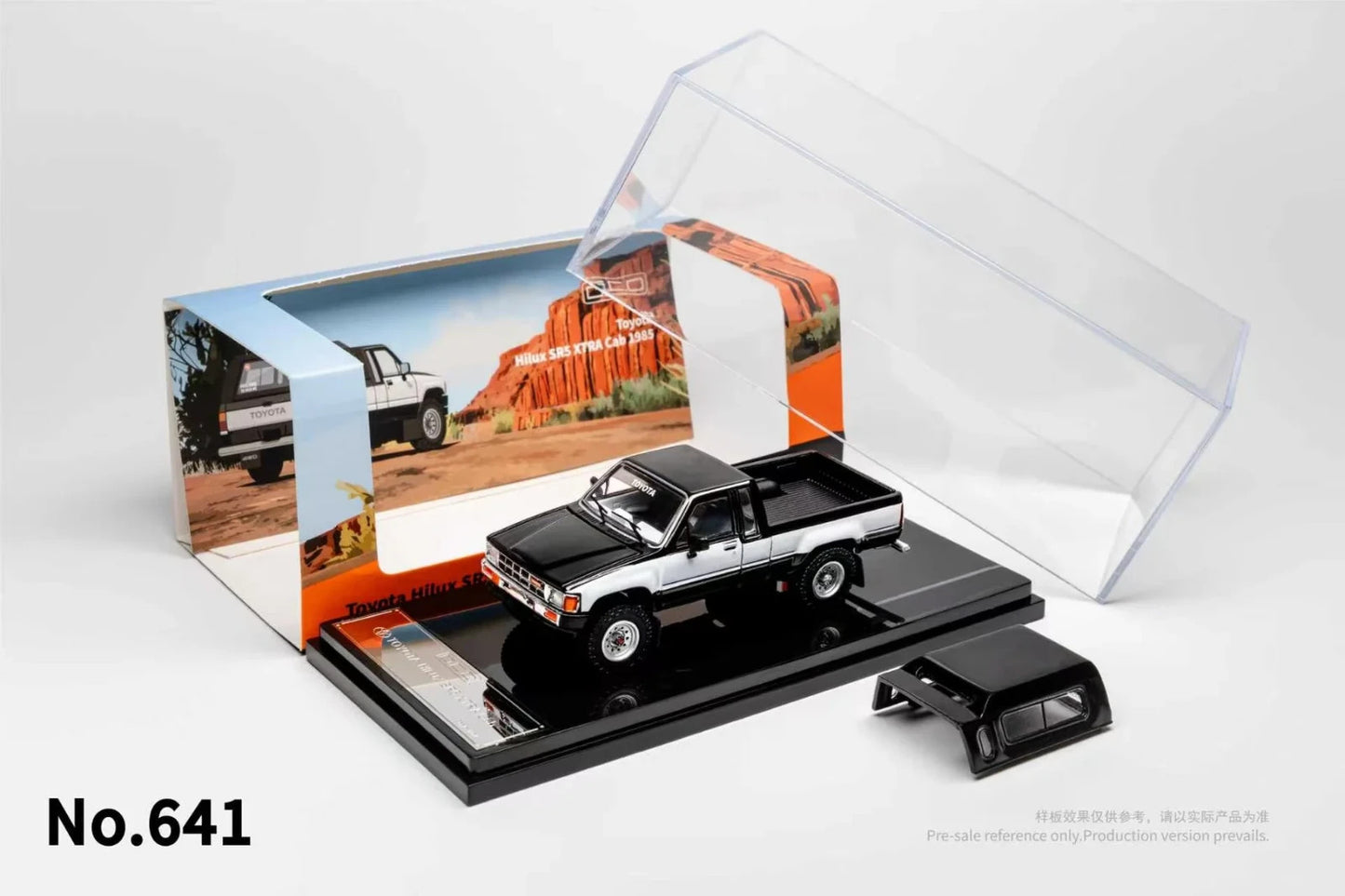GCD 1:64 Toyota Hilux SR5 XTRA Cab 1985 (LHD) Black KS-087-642