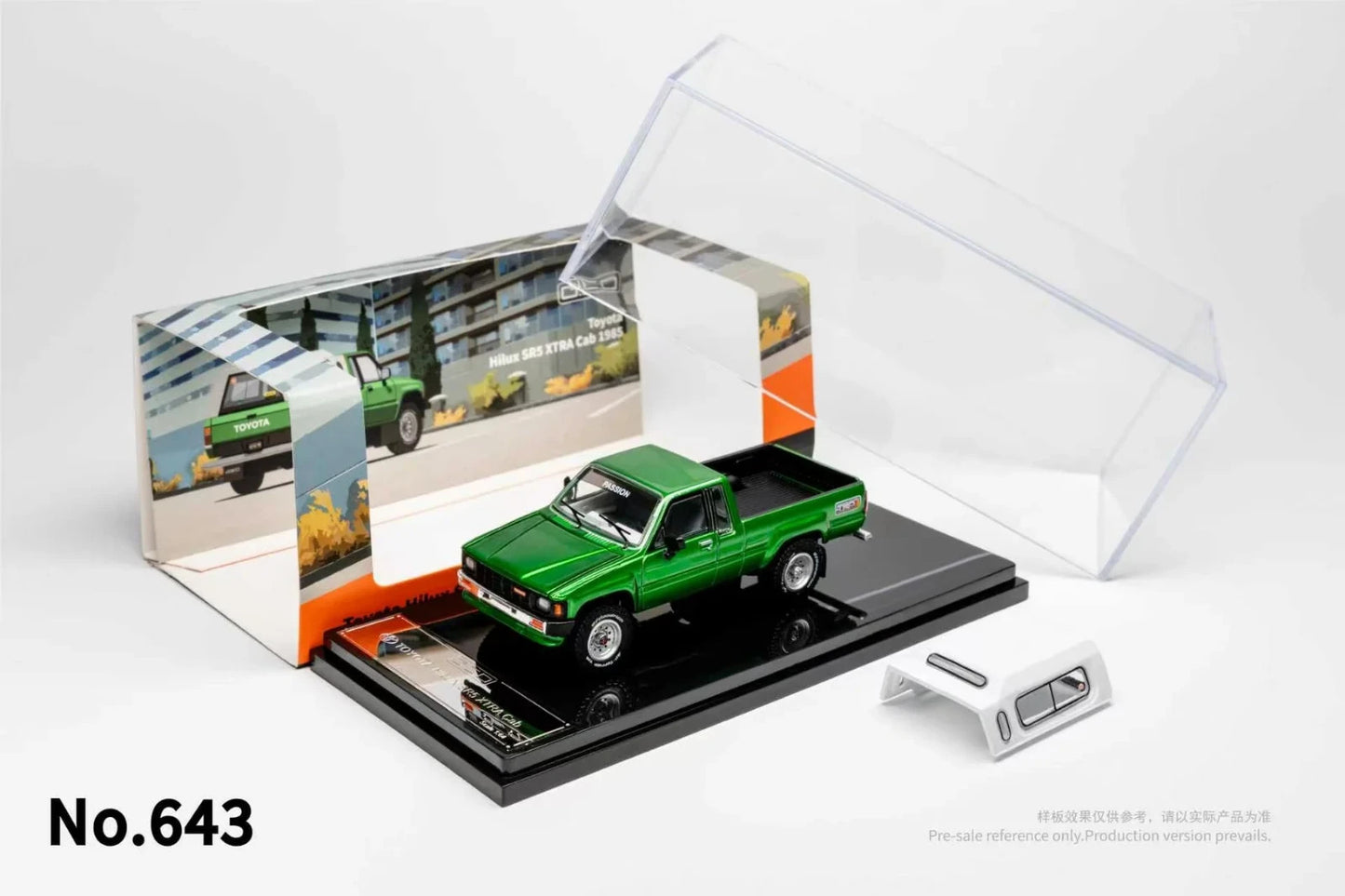 GCD 1:64 Toyota Hilux SR5 XTRA Cab 1985 (LHD) Green KS-087-643