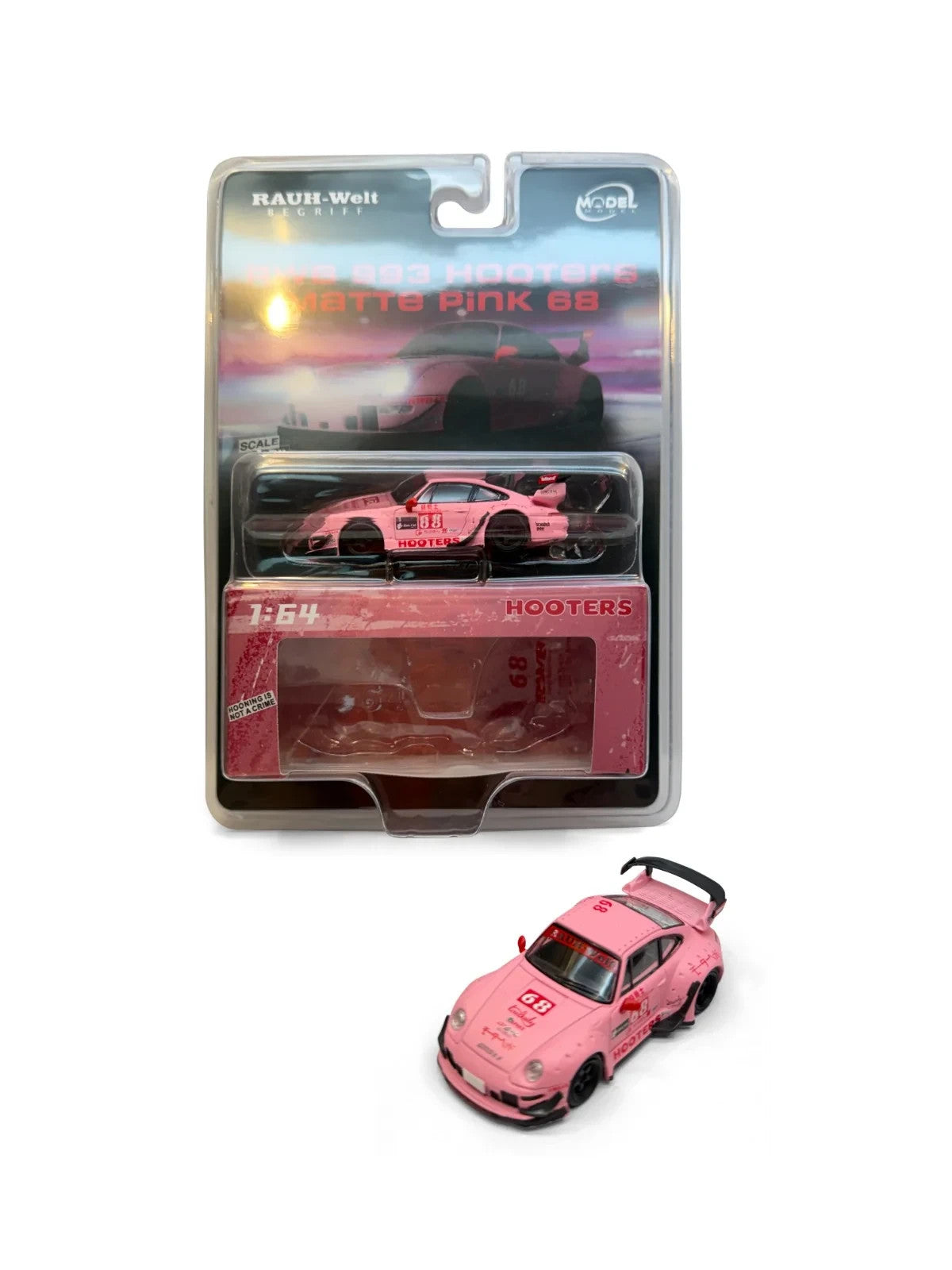 MODELMODEL 1:64 RWB 993 Hooters Matte Pink 68 (Blister Pack) MM64-RWB993-013