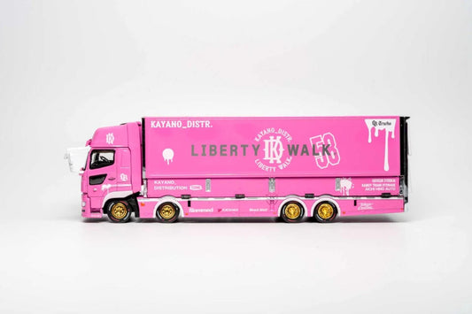 GCD 1:64 HINO 700 LB PINK - KAYANO DIST EDITION Hauler KS-093-738