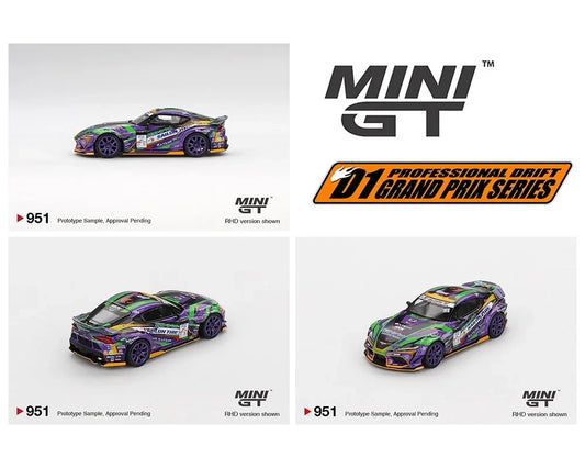 Mini GT 1:64 Japan Exclusive Toyota GR Supra D1GP EVANGELION RACING MGT00951-BL
