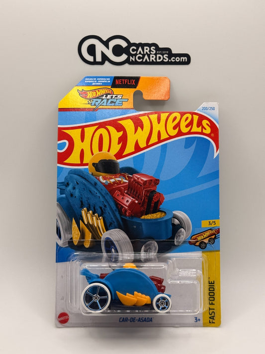 2026 Hot Wheels Fast Foodie 3/5 Car-De-Asada Blue (Soft Corners)