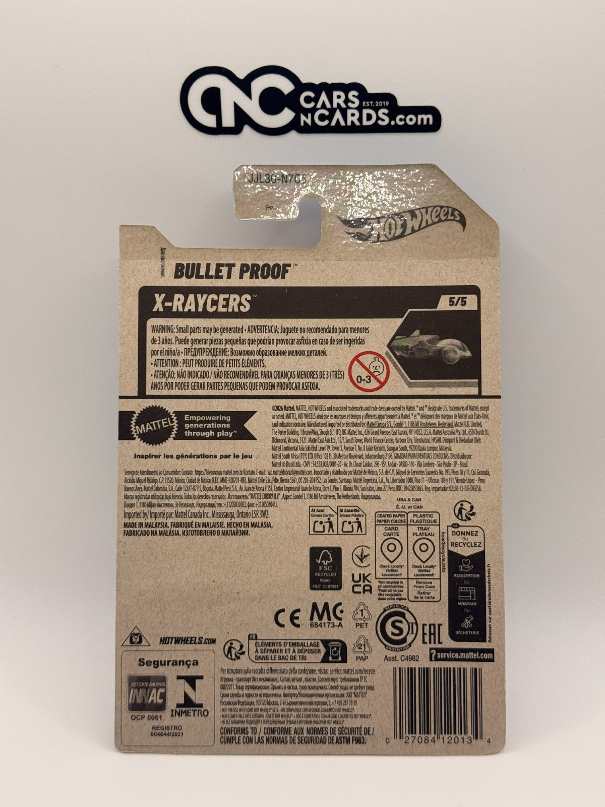 2026 Hot Wheels X-Raycers 5/5 Bullet Proof Black (Soft Corners)