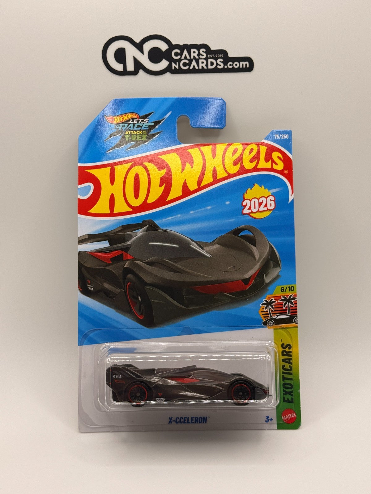 2026 Hot Wheels Exoticars 6/10 X-cceleron Black (Soft Corners)