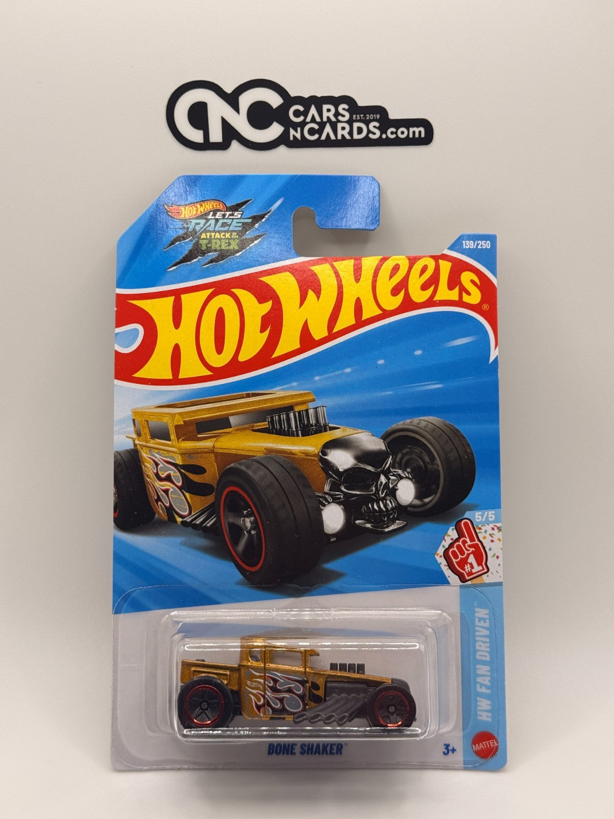 2026 Hot Wheels HW Fan Driven 5/5 Bone Shaker Gold (Soft Corners)