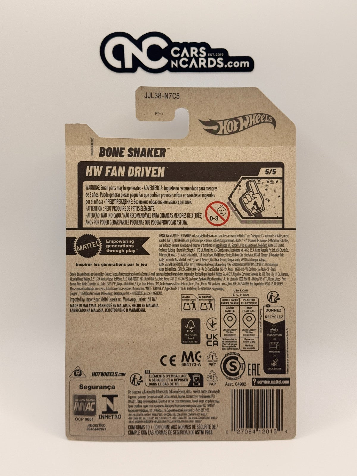 2026 Hot Wheels HW Fan Driven 5/5 Bone Shaker Gold (Soft Corners)