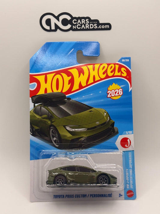 2026 Hot Wheels HW J-Imports 1/10 Toyota Prius Custom Green (Soft Corners)