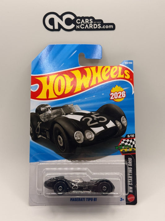 2026 Hot Wheels HW Starting Grid 9/10 Maserati Tipo 61 Black (Soft Corners)