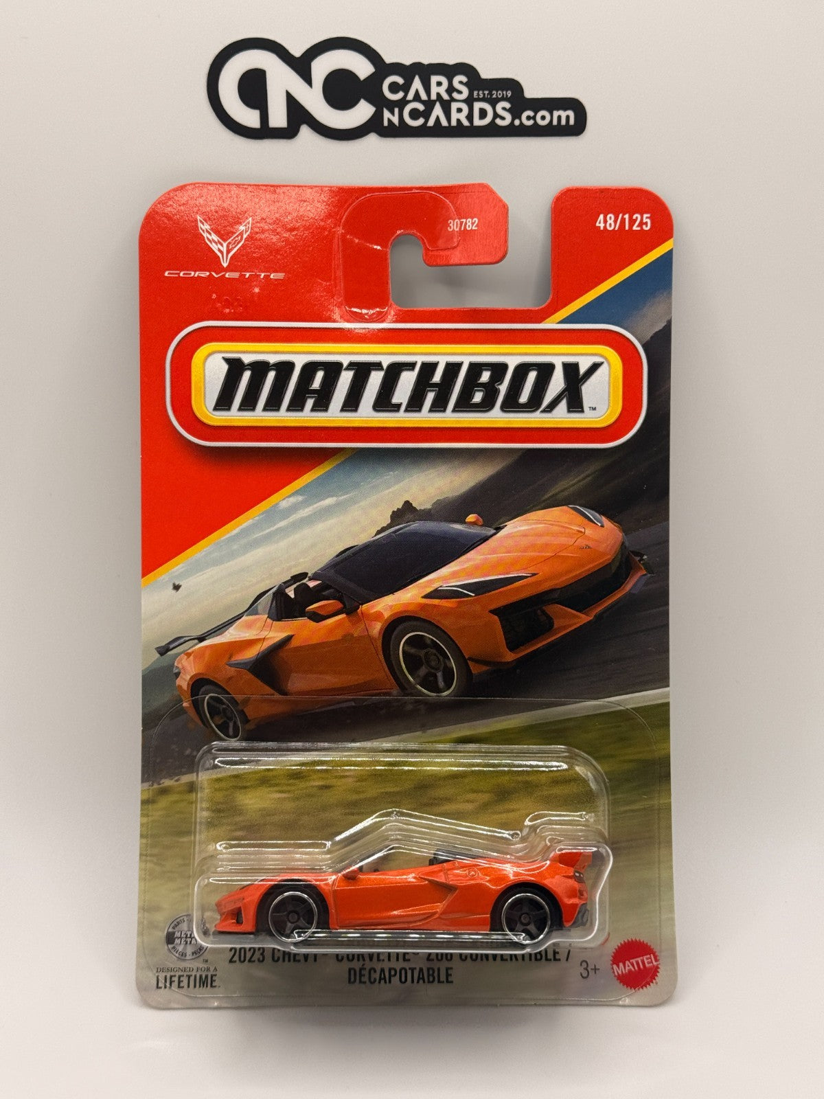 2026 Matchbox 48/125 2023 Chevy Corvette Z06 Convertible Orange