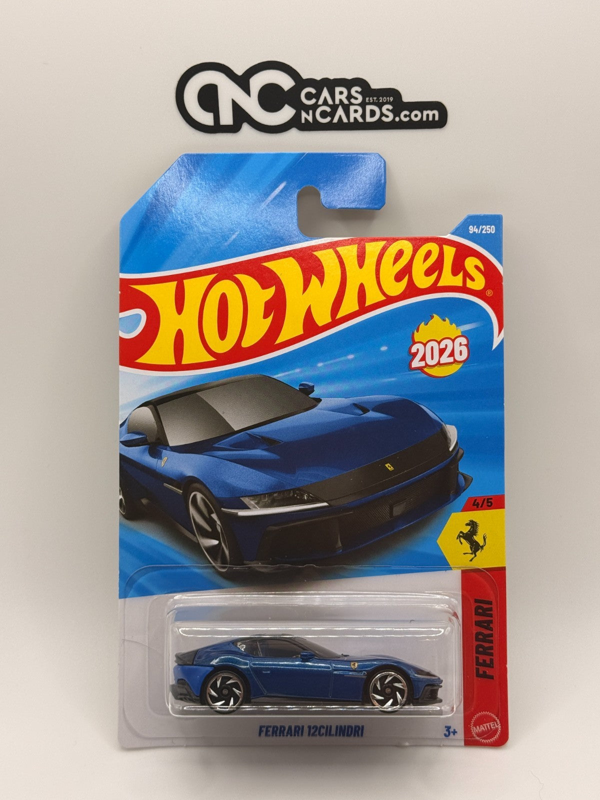 2026 Hot Wheels Ferrari 4/5 Ferrari 12Cilindri Blue (Soft Corners)