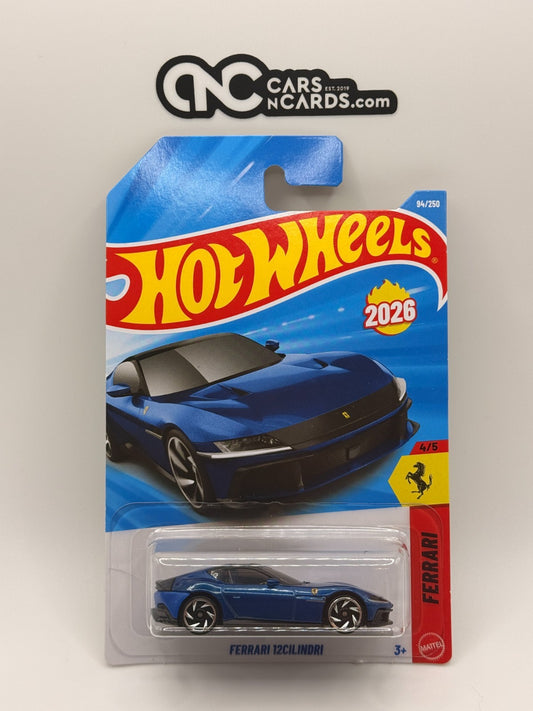 2026 Hot Wheels Ferrari 4/5 Ferrari 12Cilindri Blue (Soft Corners)