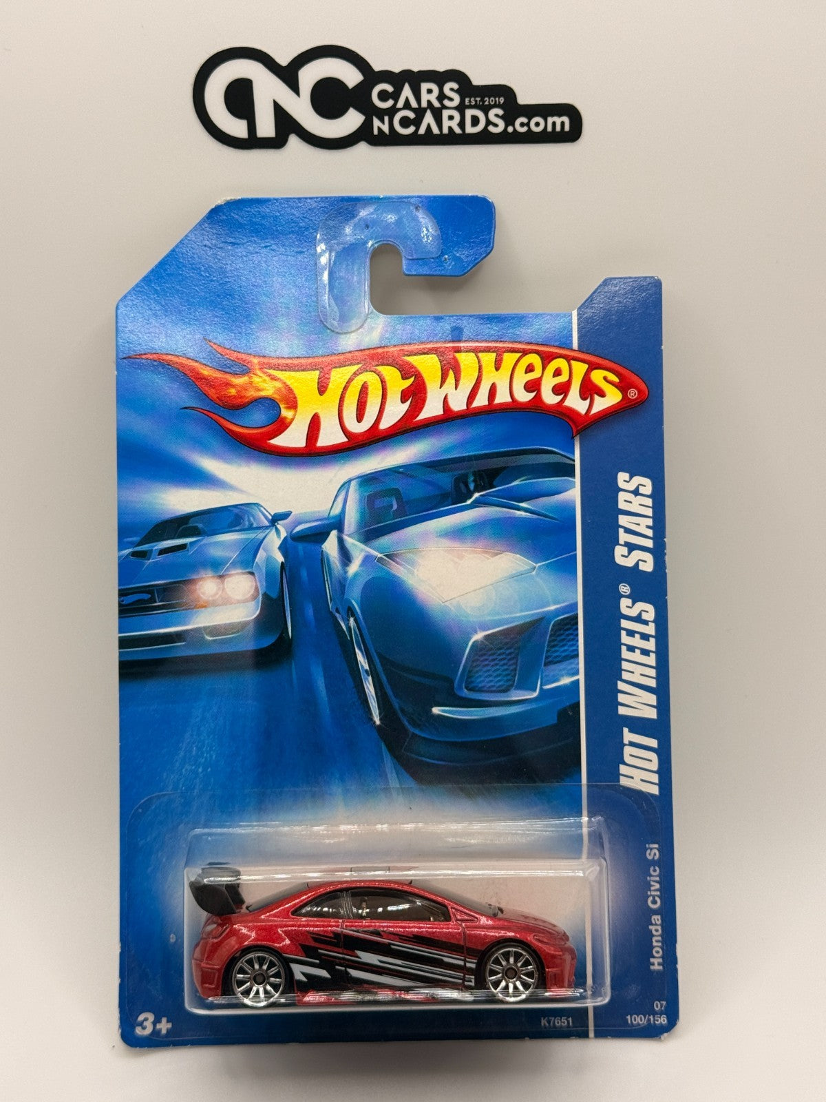 2007 Hot Wheels Hot Wheels Stars Honda Civic Si Red (Card Damage)