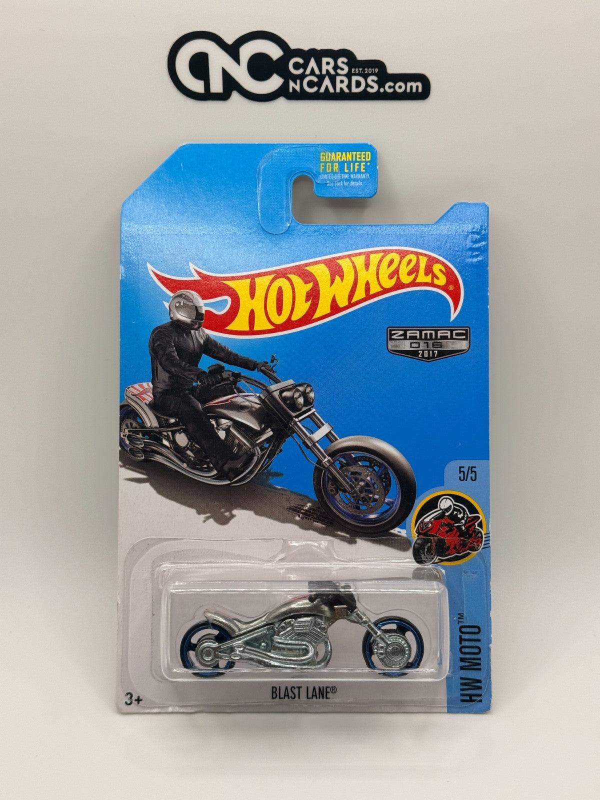 2017 Hot Wheels HW Moto 5/5 Zamac Blast Lane (Soft Corners)