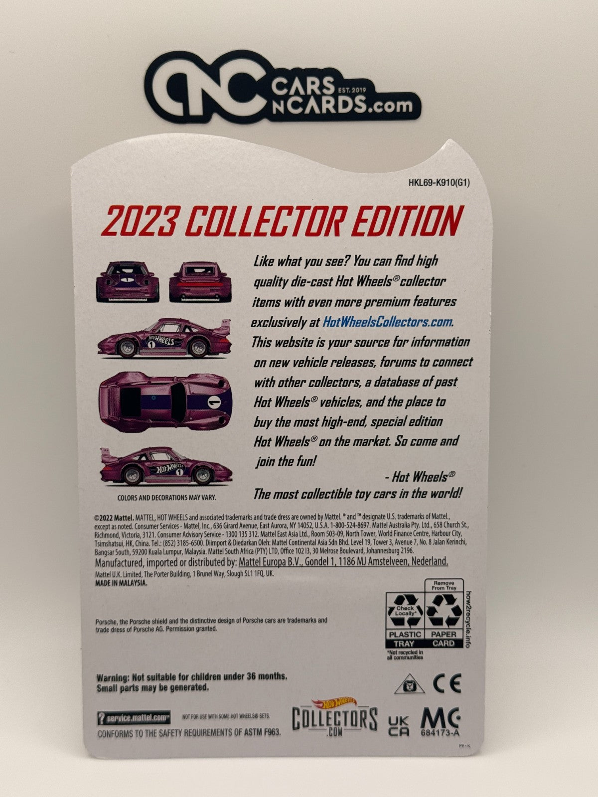 2023 Hot Wheels Mail In Collector Edition Porsche 993 GT2 With Protector