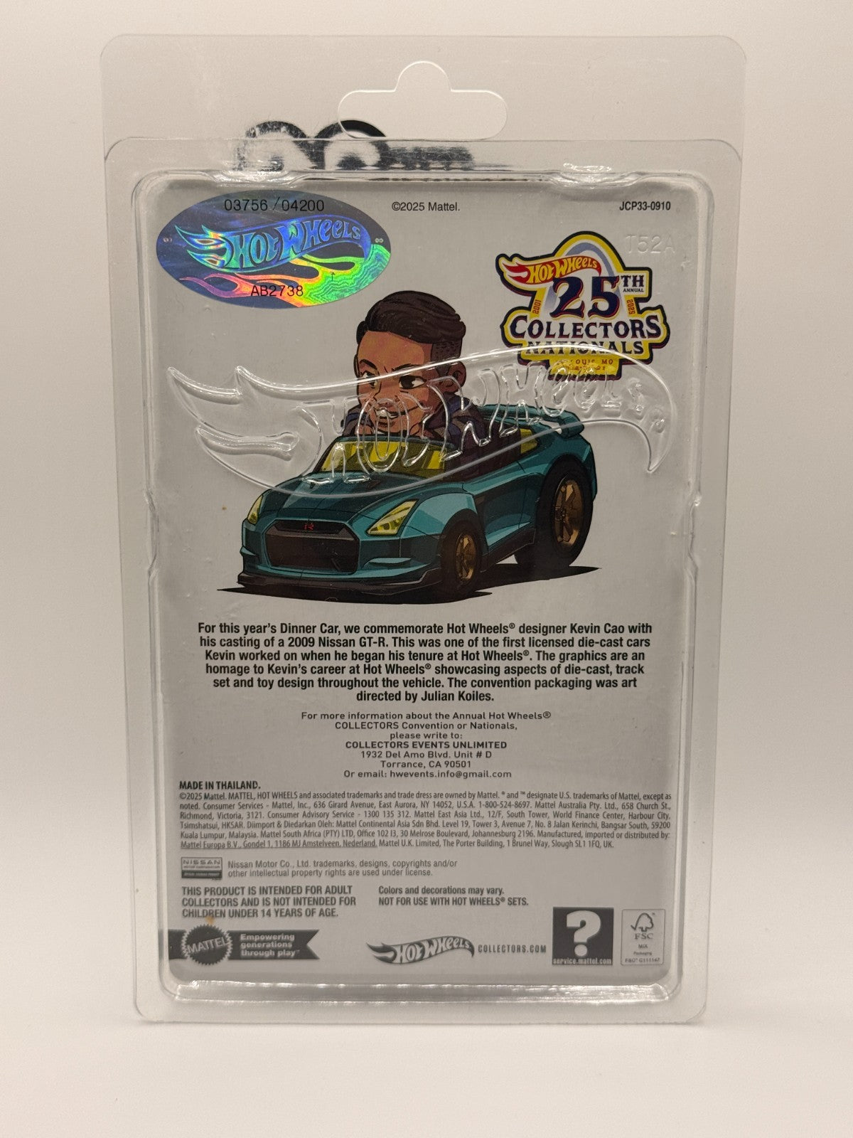 2025 Hot Wheels 25th Collectors Nationals 2009 Nissan Skyline GT-R