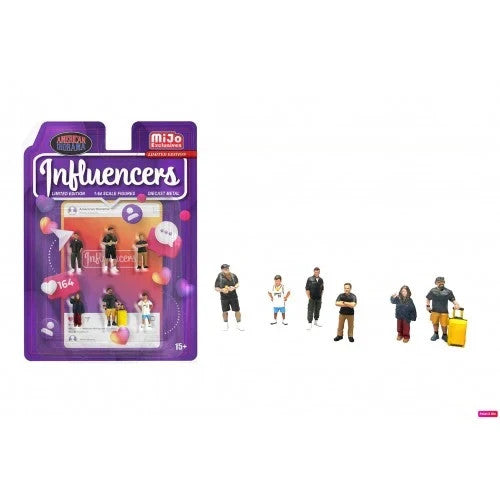 AMERICAN DIORAMA 1:64 Limited Edition Die Cast Figure Set - Influencers AD-2433M