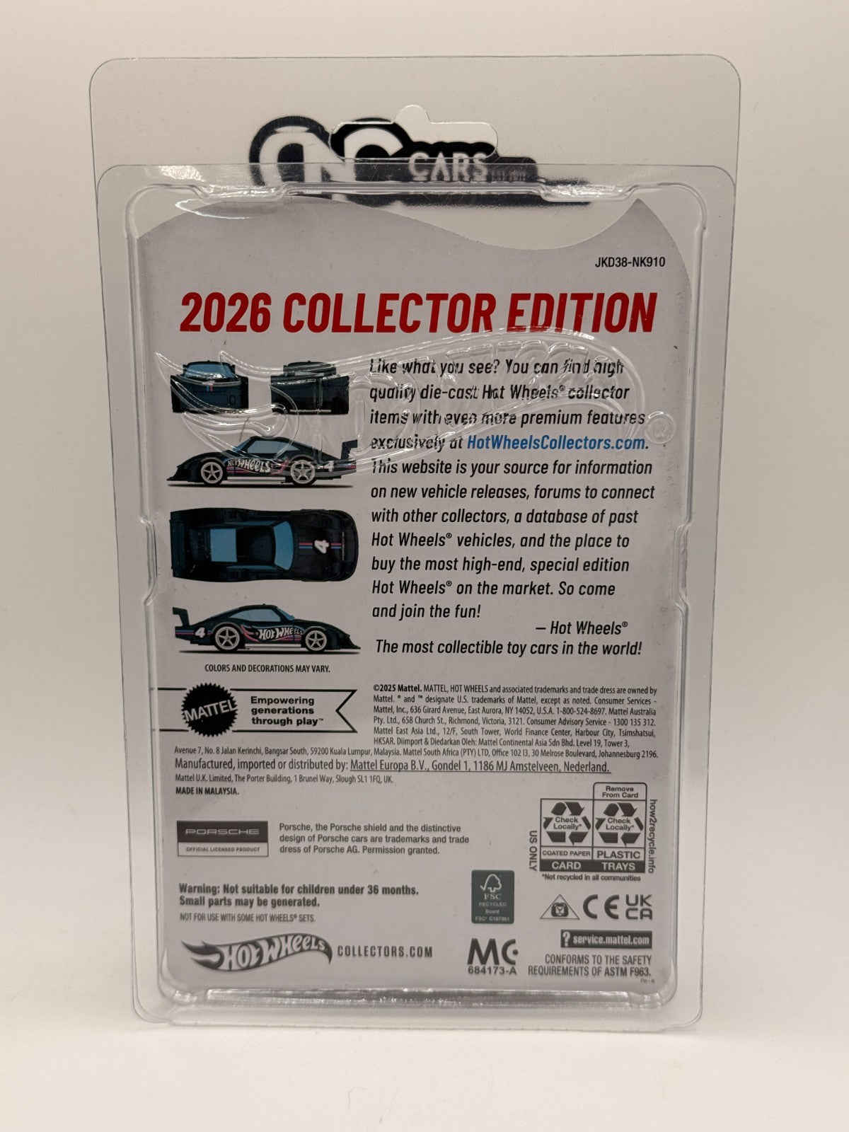 2026 Hot Wheels Collector Edition '78 Porsche 935/78 Black Mail-In JKD38-NK910