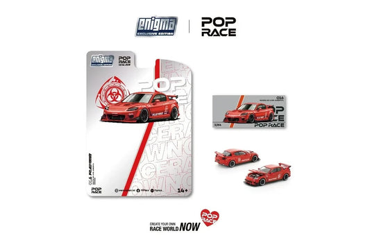 POPRACE 1:64 MAZDA RX-8 RE-AMEMIYA RED (enigma exclusive edition) PRE016