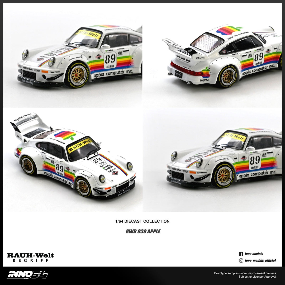 INNO64 1:64 RWB 930 #89 Apple Livery IN64-RWB930-APPLE
