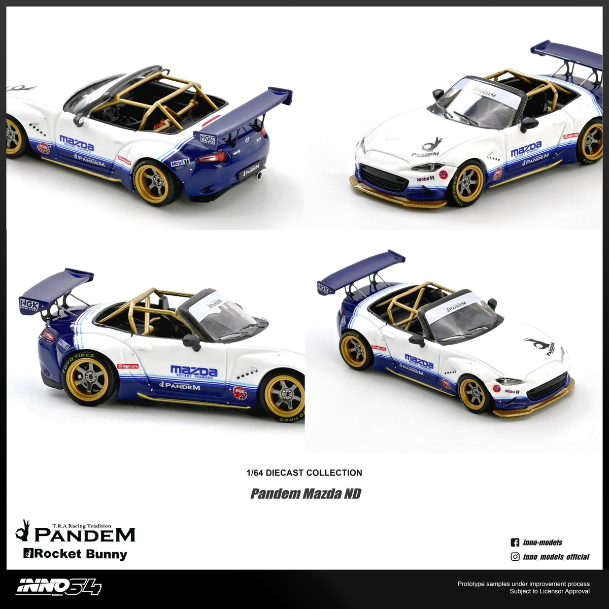 INNO64 1:64 Mazda MX-5 (ND) Miata "PANDEM ROCKET BUNNY" V1.0 IN64-MX5P-ND-01