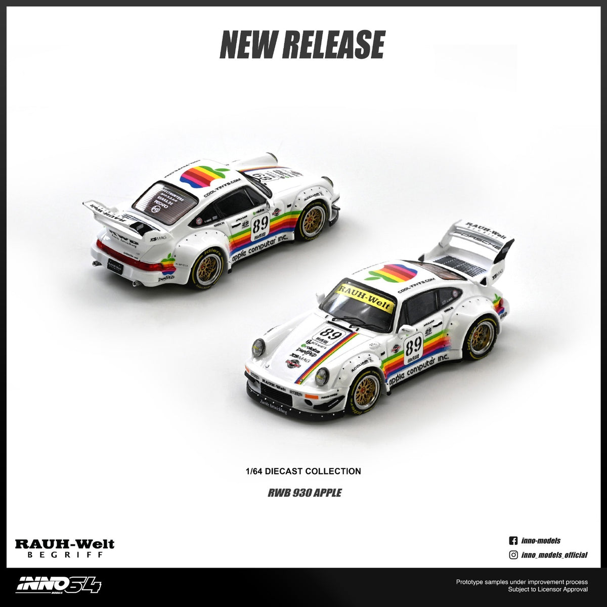 INNO64 1:64 RWB 930 #89 Apple Livery IN64-RWB930-APPLE