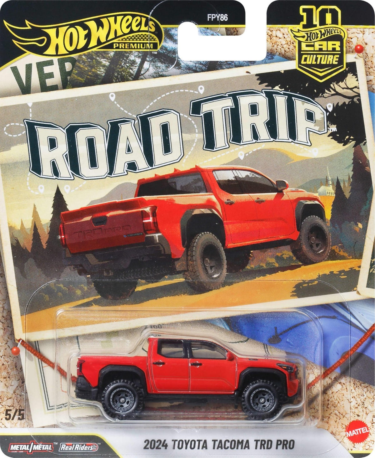 2026 Hot Wheels Premium Car Culture Road Trip 2024 Toyota Tacoma TRD PRO JKF40