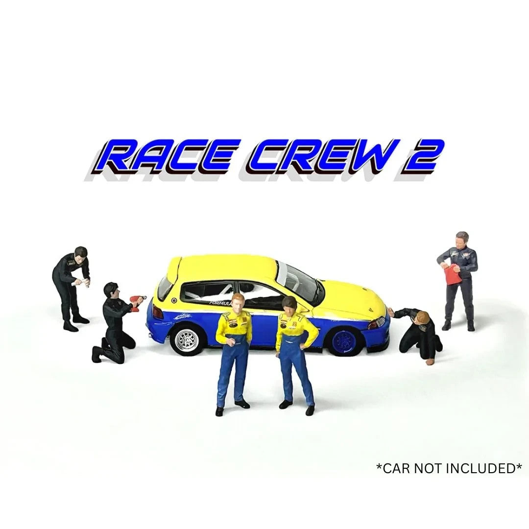American Diorama 1:64 Figures Set Race Crew 2 AD-2438MJ *CAR NOT INCLUDED*