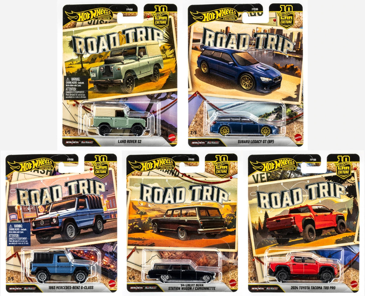 2026 Hot Wheels Premium Car Culture 10th Anniversary Road Trip Full Set